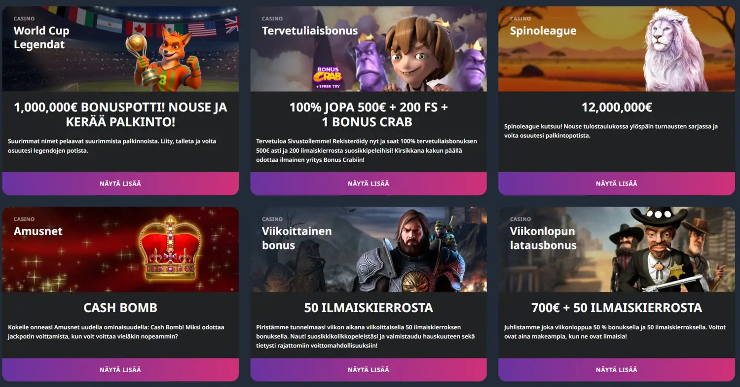 Buran Casino Bonukset